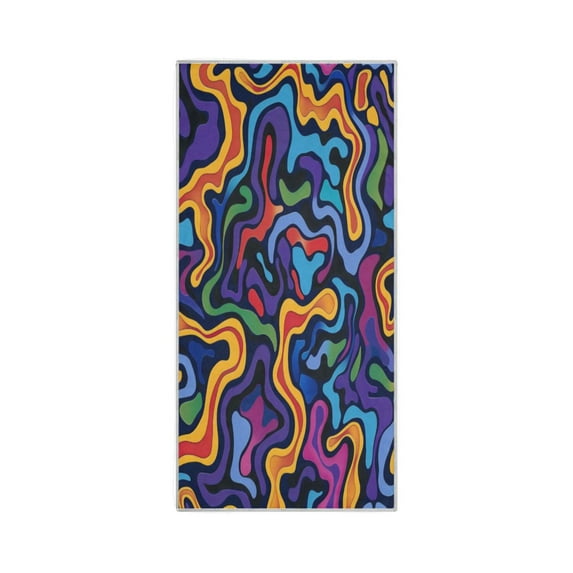 Quick-Drying Towel 30 x 15 Inch Yoga Towels Bath Towels Hand Bath Towels Sport Towel Water Absorption,Light,Easy to Store and Carry Colored River