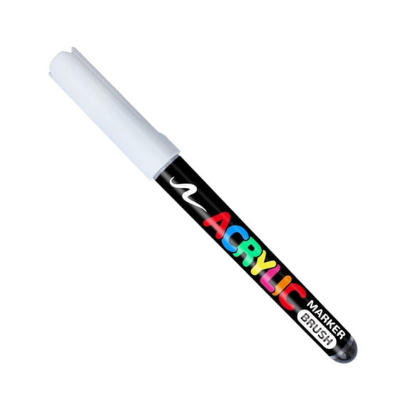 Quick Drying White Art Marker With Dense Water Based Ink For Precise Highlighting Specifics