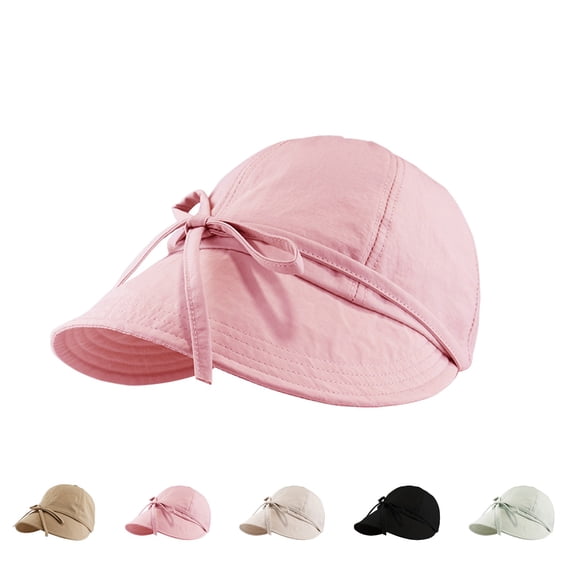 Quick Drying Wide Brim Baseball Cap for Women Adjustable Bow Summer Fisherman Hat