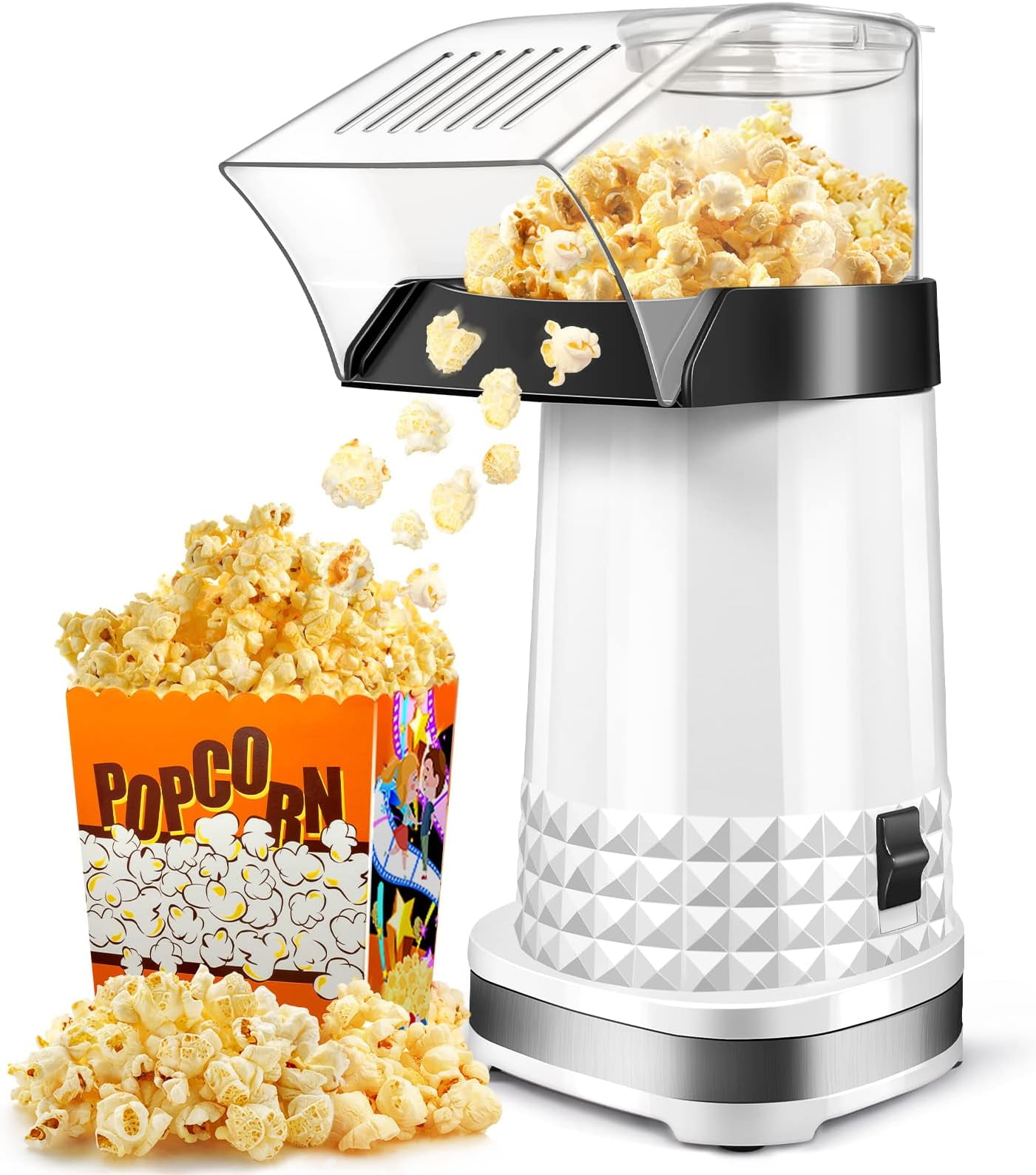 Quick & Easy Hot Air Popcorn Popper Maker with Measuring Cup + Melts ...