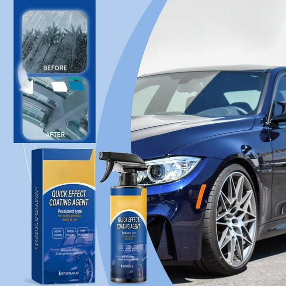 Quick Effect Car Coating Spray, Waterless Wash & Plastic Parts Refurbish Agent, Scratch Resistant Hydrophobic Paint Sealant Spray For All Vehicle Colors