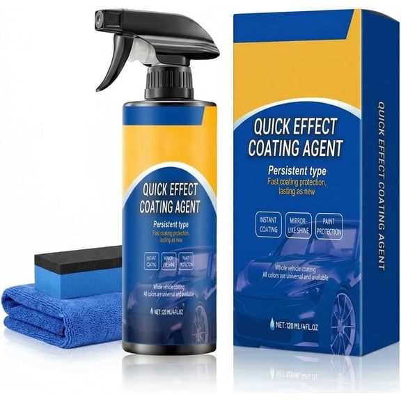 Quick Effect Car Coating Spray, Waterless Wash & Polish, Car Coating Spray for Shine & Protection, Quick Acting Paint Protection and Glass Cleaner