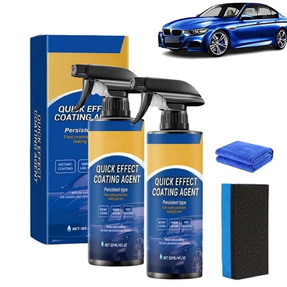 Quick Effect Coating Agent, Advanced Ceramic Car Spray Creates Protective Coating, Enhances Paint Shine and Luster, Ideal for Quick Wash, Detailing