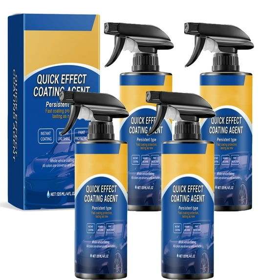 Quick Effect Coating Agent,Car Coating Spray,Multi-Functional Coating Renewal Agent Spray,Car Coating Spray Waterless Wash, Parts(4pcs 4fl.oz/120ml)from BREATHÃ
