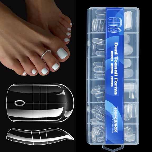 Quick Extension Nails Molds Featuring Measurement Scale Gel Nails and Toenails Extension 150pcs for Manicures Pedicures