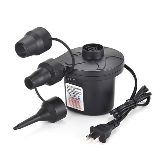 Quick-Fill Electric Air Pump with 3 Nozzles, AC 110V-120V Portable Inflator Deflator for Inflatables Pool Float Toys Air Mattress Bed Couch Swim Ring Tube Raft