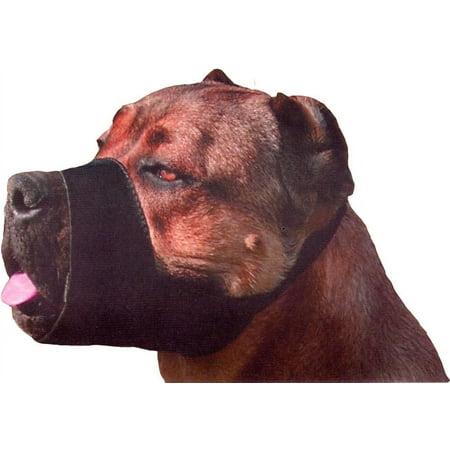 Quick Fit Nylon Dog Muzzle, Medium Fits Snout Size 7"-8", Black