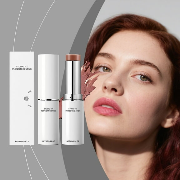 Quick Fix Full Coverage Concealer, Long-Lasting Concealer Foundation Stick, Full Coverage Foundation Stick, Sweat-Proof Concealer for Dark Circles & Contouring, 8g Hydrating Makeup Stick (Nude Pink)