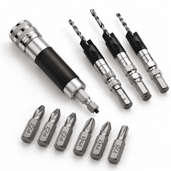 Quick Flip Countersink Drill Bit Set 4pc