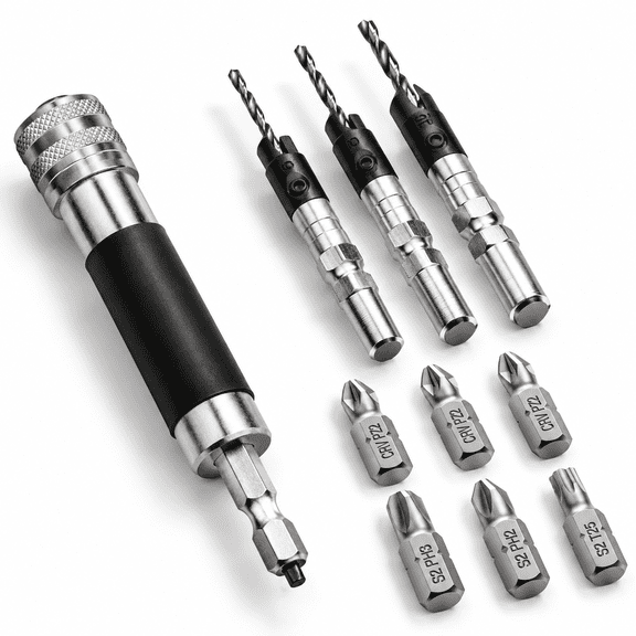 Quick Flip Countersink Drill Bit Set 4pc