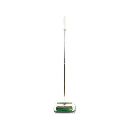 Quick Floor Sweeper Rubber Bristles, 42" Aluminum Handle, White