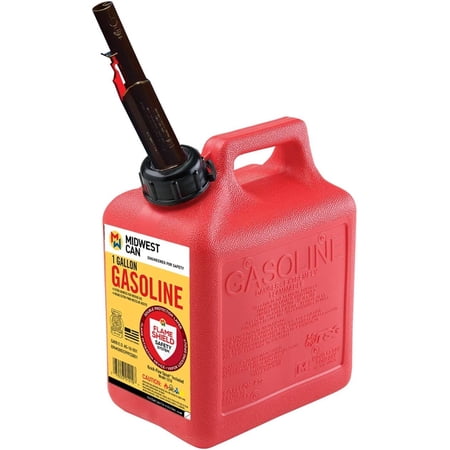 Quick-Flow Spout Midwest Can 1210 Auto Shut Off Gasoline Can - 1 Gallon