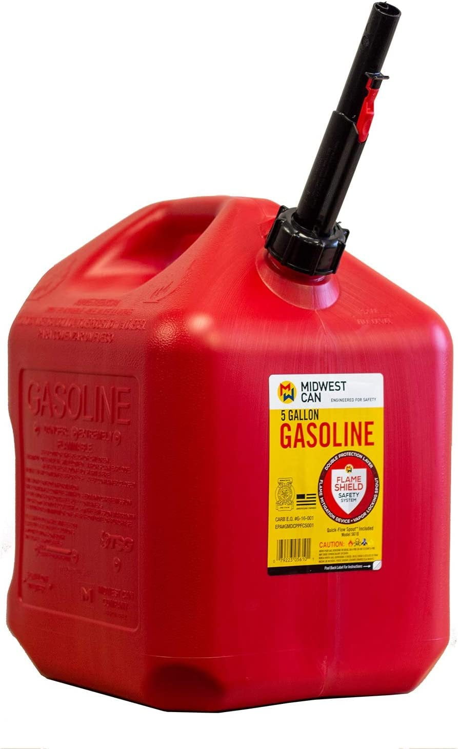 QuickFlow Spout Midwest Can 5610 Gas Can 5 Gallon Red