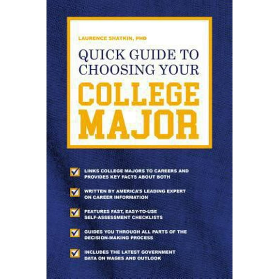 Pre-Owned Quick Guide to Choosing Your College Major (Paperback) 1782551638 9781782551638