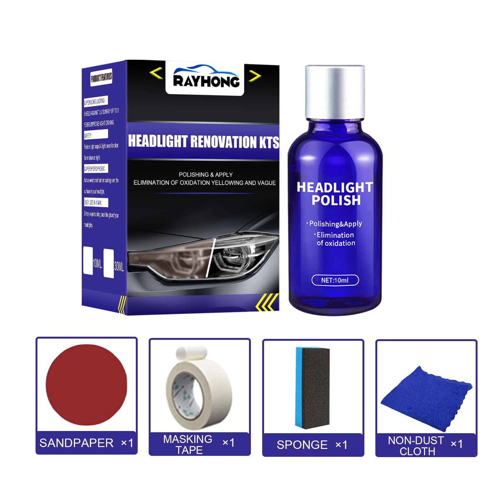 Quick Headlight Clear Coat, Cleans and Prevents Lens Yellowing