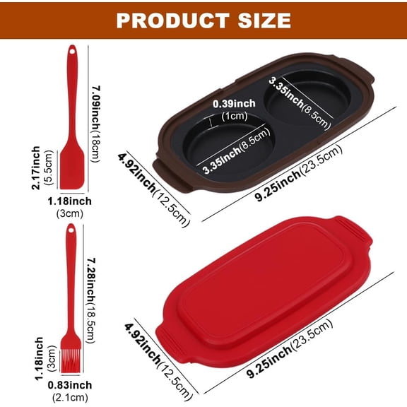 Quick-Heat Microwave Egg Cooker & Poacher - 2 Eggs Maker for Breakfast Sandwiches, Dishwasher-Safe, Non-Stick, Portable Home/Travel/Gifts