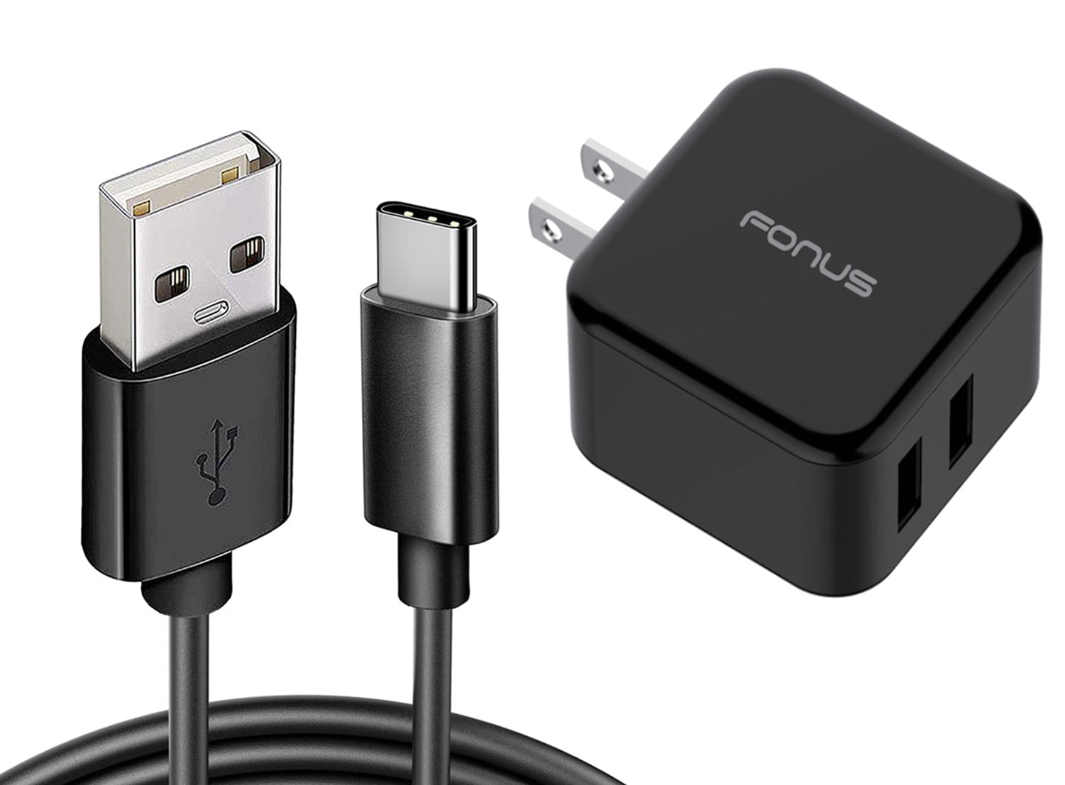 Quick Home Charger for Nokia C200, T20/T21 - 30W 6ft USB Cable 2-Port USB Power Cord Travel for Nokia C200, T20/T21