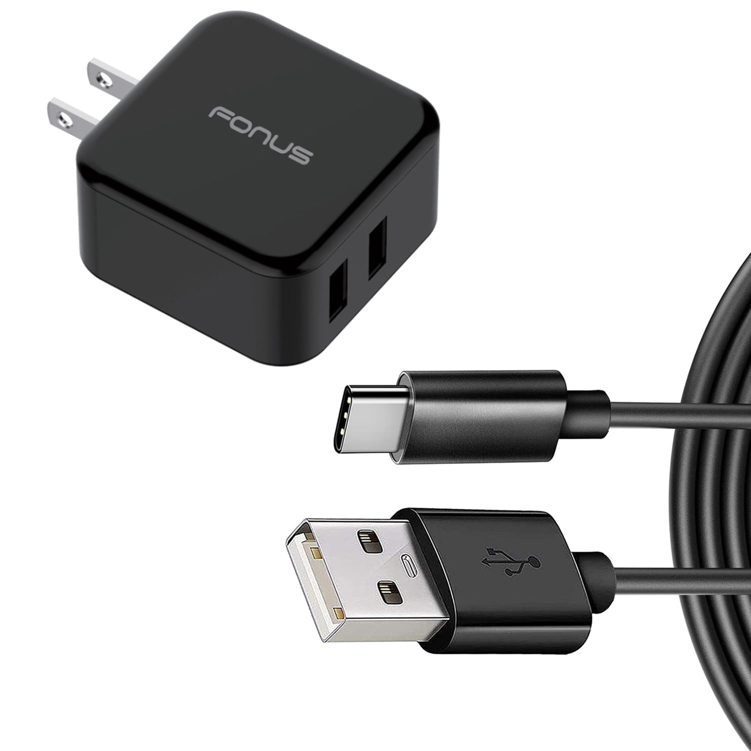 Quick Home Charger for Nokia XR20/XR21 - 30W 6ft USB Cable 2-Port USB Power Cord Travel Wall for Nokia XR20/XR21