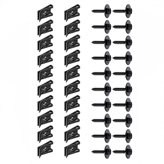 Quick Install Metal U Clip And Screw Bracket Mounting Stand Set For Motorcycle Car Mudguard Corrosions Resistant Fastener