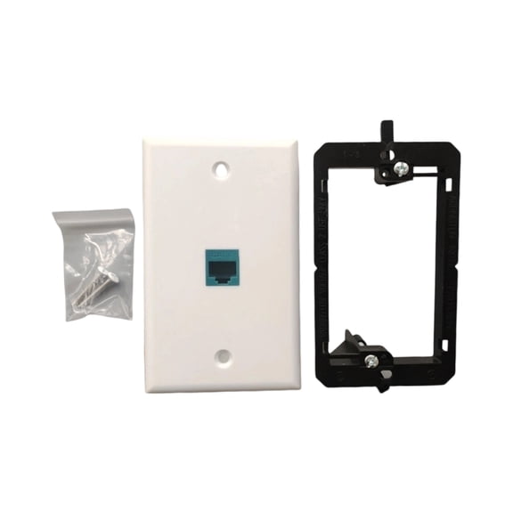 Quick Install Networks Outlet Plate Ethernet Wall Plate Pass Through Outlet Panel Low Voltages Mounting Bracket Device