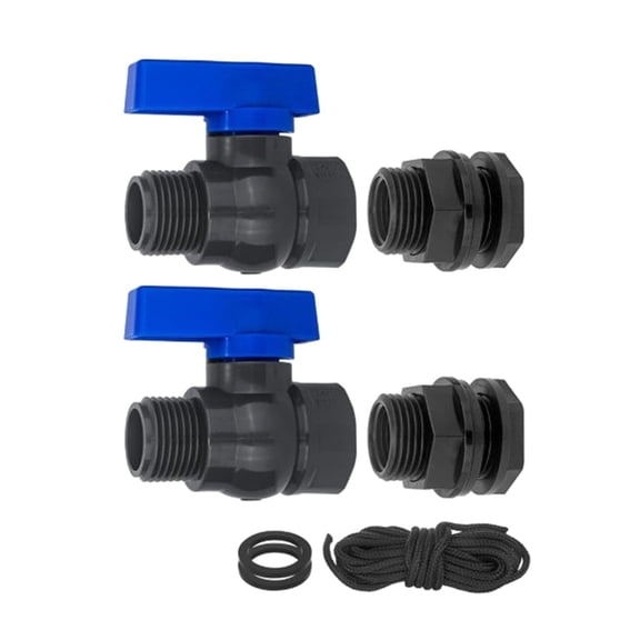 Quick-Install PVC Tap With Reinforced Gaskets and Threaded Fittings for Aquariums & Irrigation Systems
