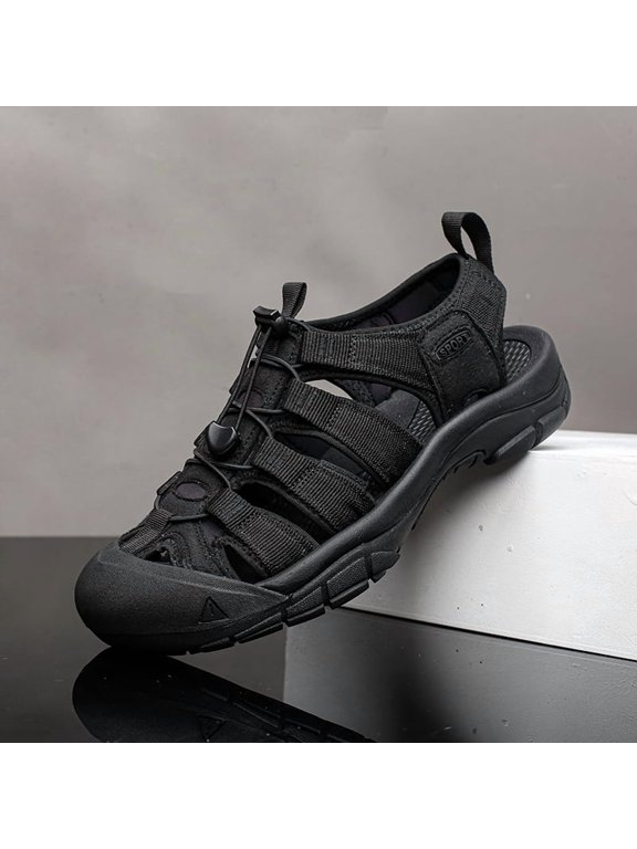 Quick Lace Closed Toe Outdoor Hiking Sandals