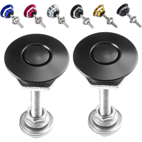Quick Latch Hood Pins 5Pcs Universal Release Button Aluminum Clip Front Bumper Pin Body Kit(Red)