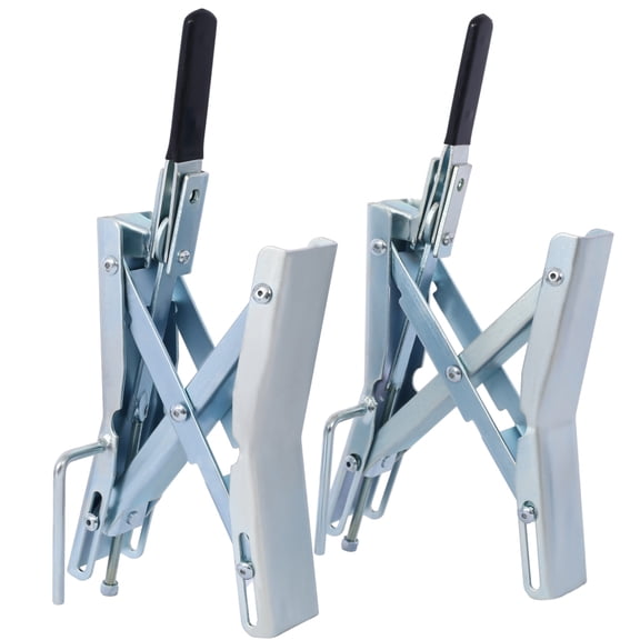 Quick Locking Axle Chock Wheel Stabilizer, Universal Tire Stop for RV, Trailer and Camper, Fits 1-3/8" up to 6 Inches Dual Axle Tires, Sold as One Pair