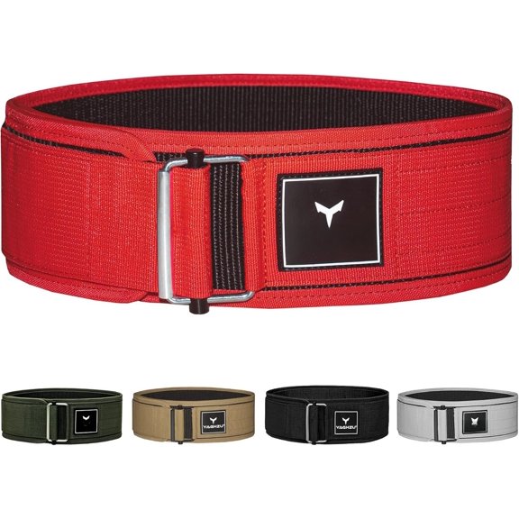 Quick Locking Weight Lifting Belt - Adjustable Lifting Belt for Powerlifting, Squat, Deadlift and Support, 4 inch Gym Belt for Men and Women