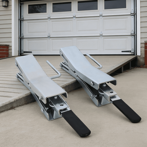 Quick Locking Wheel Chocks Axle Stabilizer For RV Trailer Camper Dual Axle Vehicles Tire Stop 1-3/8 To 6 Inch Spacing Heavy Duty Steel Pair With Ratchet Wrench Lockable Storage Security System
