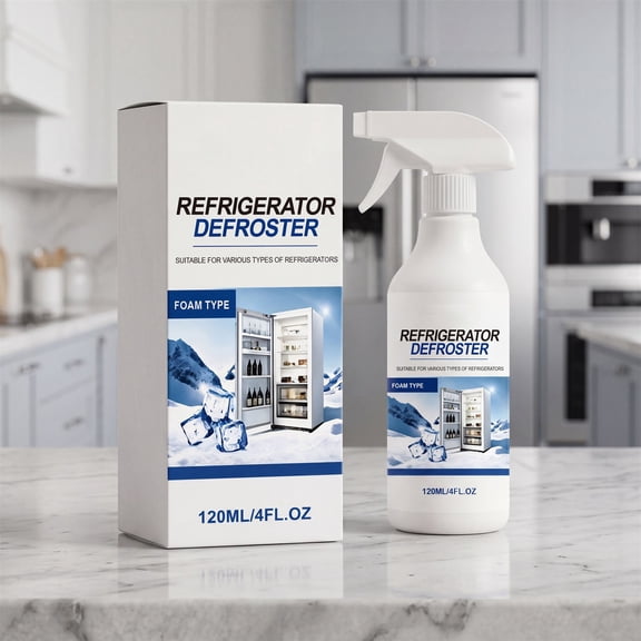 Quick Melt Foam Refrigerator Defrosting Spray Non Abrasive Freezer Frost Remover Multipurpose Household Fridge Deep Freezer Cooler Appliance Cleaning Care Product