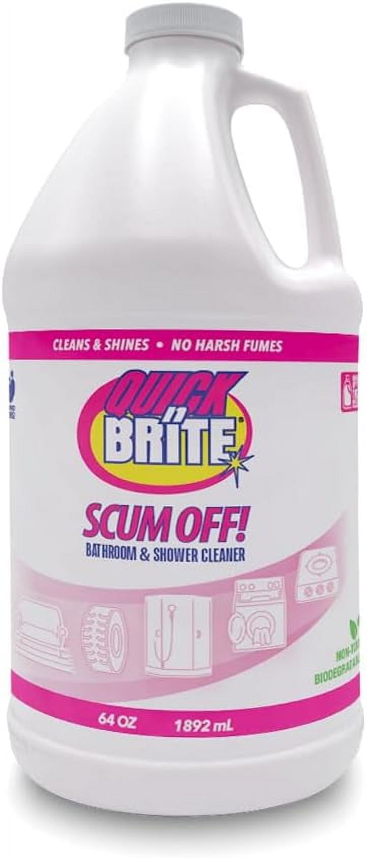 Quick N Brite Scum Off Shower Cleaner - No Scrub, No Harsh Chemical ...