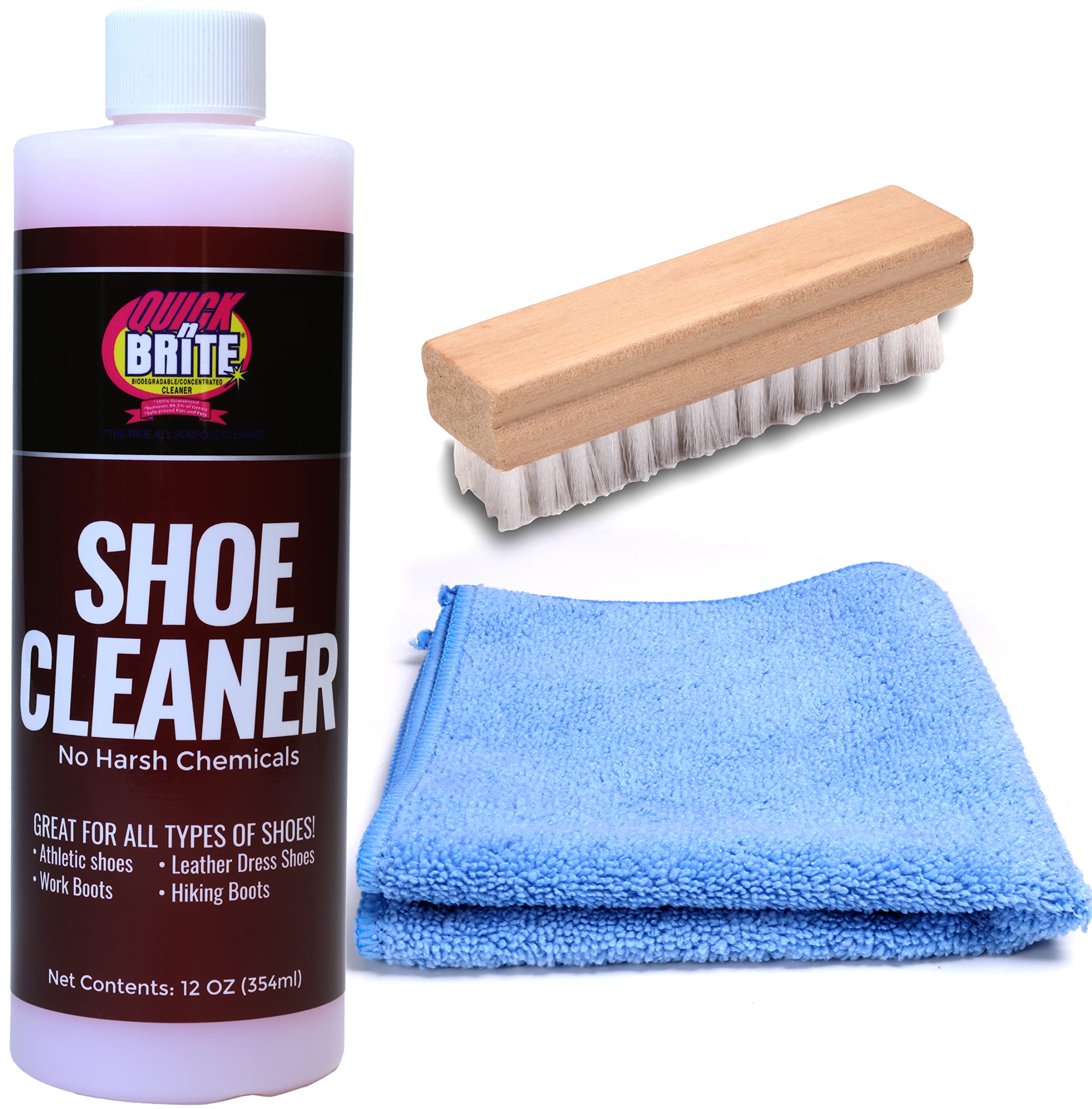 Pink Miracle Shoe Cleaner Kit with Brush 8 OZ. Fabric Cleaner for