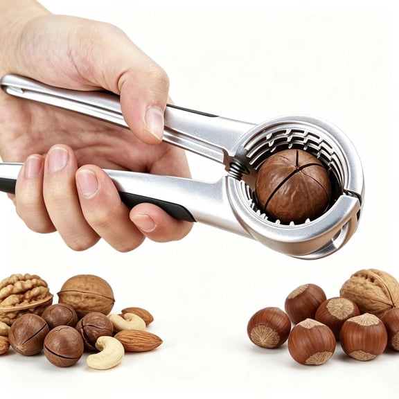 Vruelia Quick Nut Cracker- Pecan, Walnuts, Hazelnut Nutcracker Aluminum Alloy Sheller Nut Opener Kitchen Plier With Non-Slip Handle