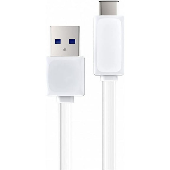 Quick Power FLAT USB-C Cable Compatible with Apple iPhone 12/12 Pro/12 Pro Max/12 Mini with USB 3.0 Gigabyte Speeds and Quick Charge Compatible! (WHITE 3.3ft1M)