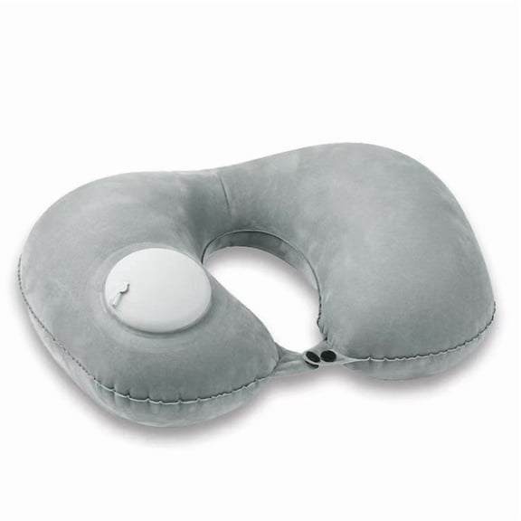 Quick Press Inflatable Travel Pillow, Ultra Compact Foldable Design for Airplane Nap, Office Break, Home Use, Soft Support