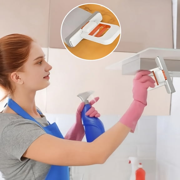 Quick-Press Self-Wringing Sponge Mop, Foldable Mini Handheld Mop, Wet Dry Dual-Use Cleaning Mop for Tile, Glass, Countertops and Home Surface Cleaning