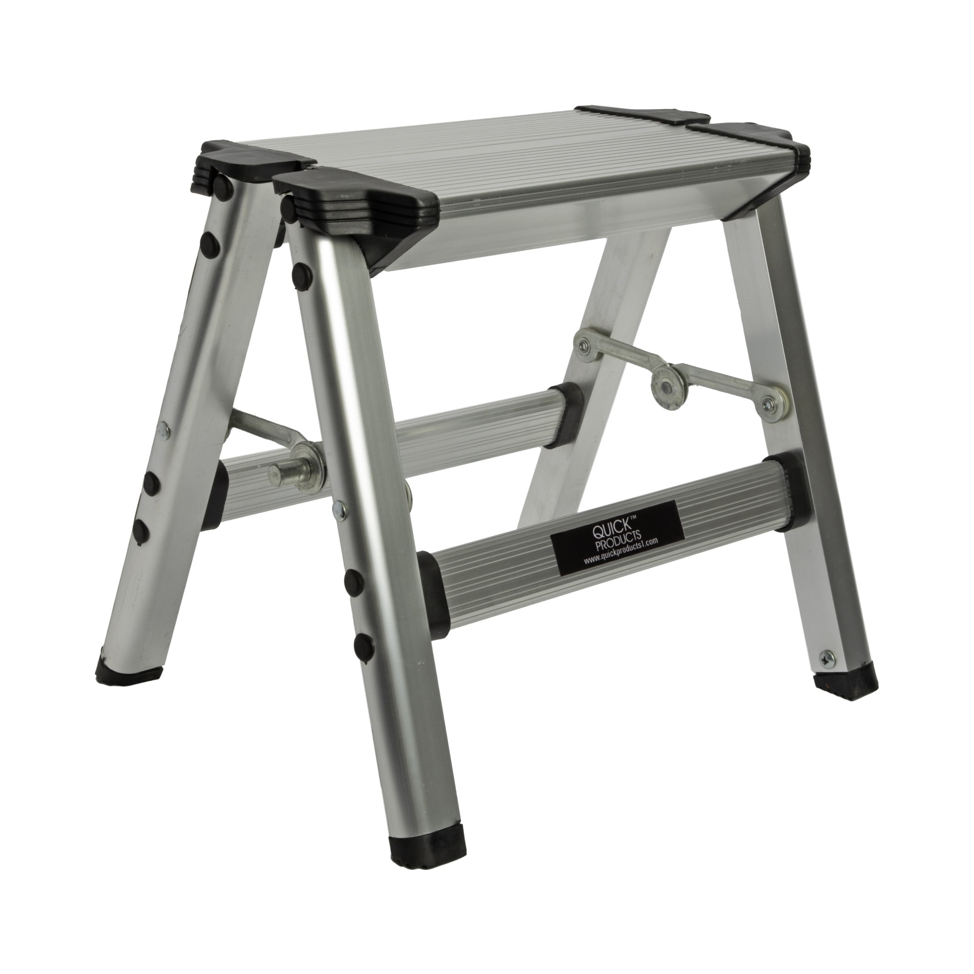 Quick Products QP-FOSS Slim-Profile Easy Folding One-Step Stool - 200 lbs. Capacity