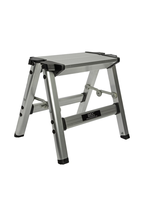 QP-FOSS Slim-Profile Easy Folding One-Step Stool - 200 lbs. Capacity