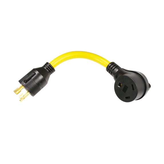 Quick Products QP-G30A430F012 Generator Adapter Cord - 30A Generator 4-Pin to 30A Female, 12"