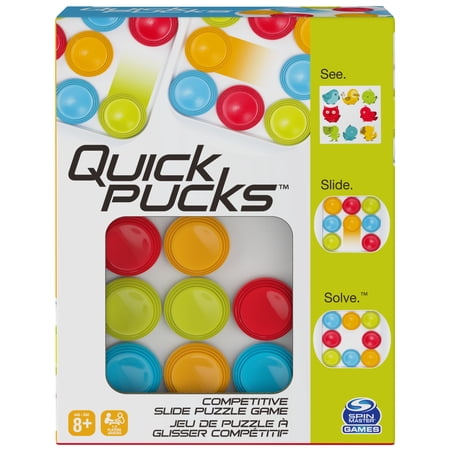 Quick Pucks, Pattern Matching On-the-Go Puzzle Game, for Adults and Kids ages 8 and up