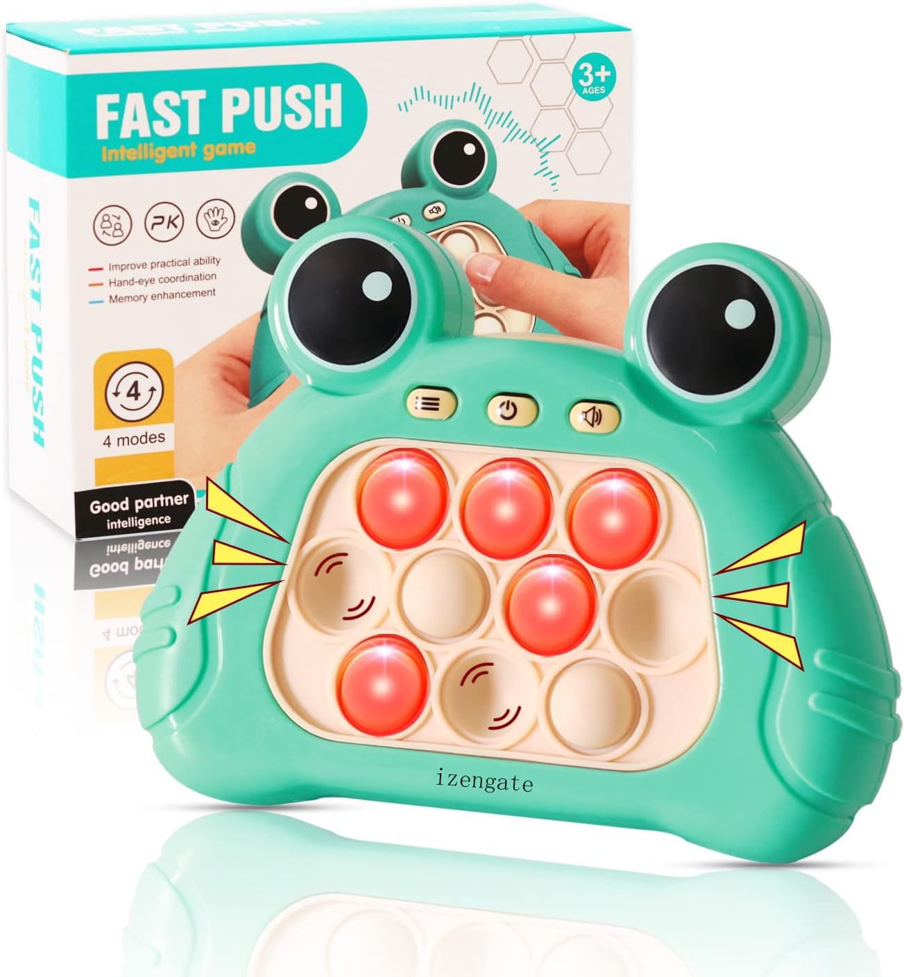 Quick Push Pop Game, Fidget Toys Console Travel Games Fast Push It,  Poplight Fidget Light up