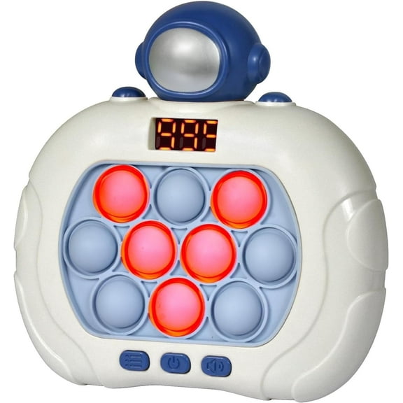 Quick Push Pop Game 6 Modes Games, Astronaut Fast Push Bubble Game, Console Pop Game, Fidget Toys Light up Pop Game, Handheld Puzzle Game Machine Gift for Kids & Teens