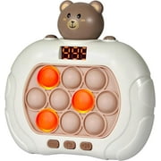 Quick Push Pop Game 6 Modes Games, Rabbit Fast Push Bubble Game, Console Pop Game, Fidget Toys Light up Pop Game, Handheld Puzzle Game Machine Gift for Kids & Teens