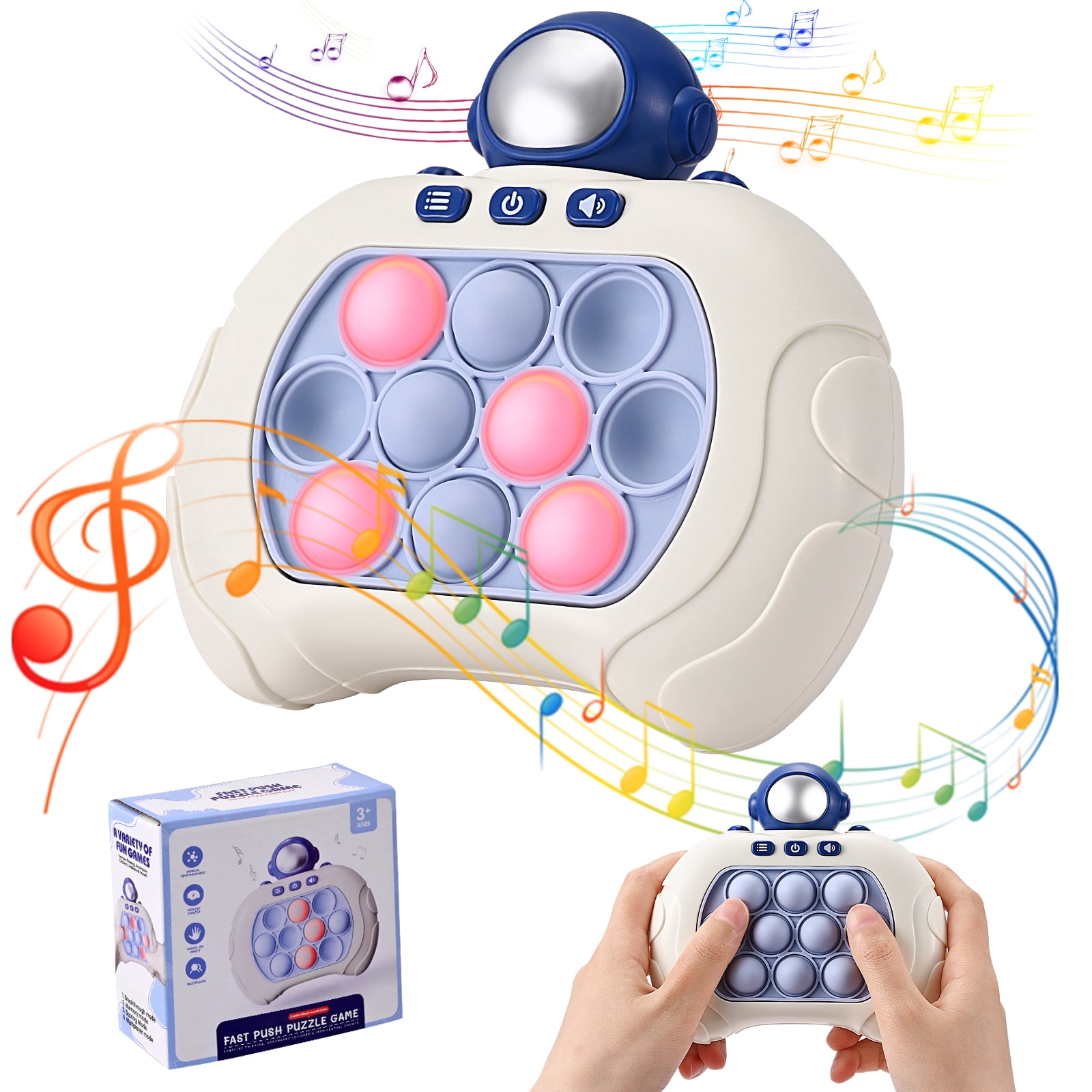 Quick Push Bubble Competitive Game Console Series, Pocket Handheld Games,  Quick Push Game Toys, Children's Breakout Speed Push Game Machine