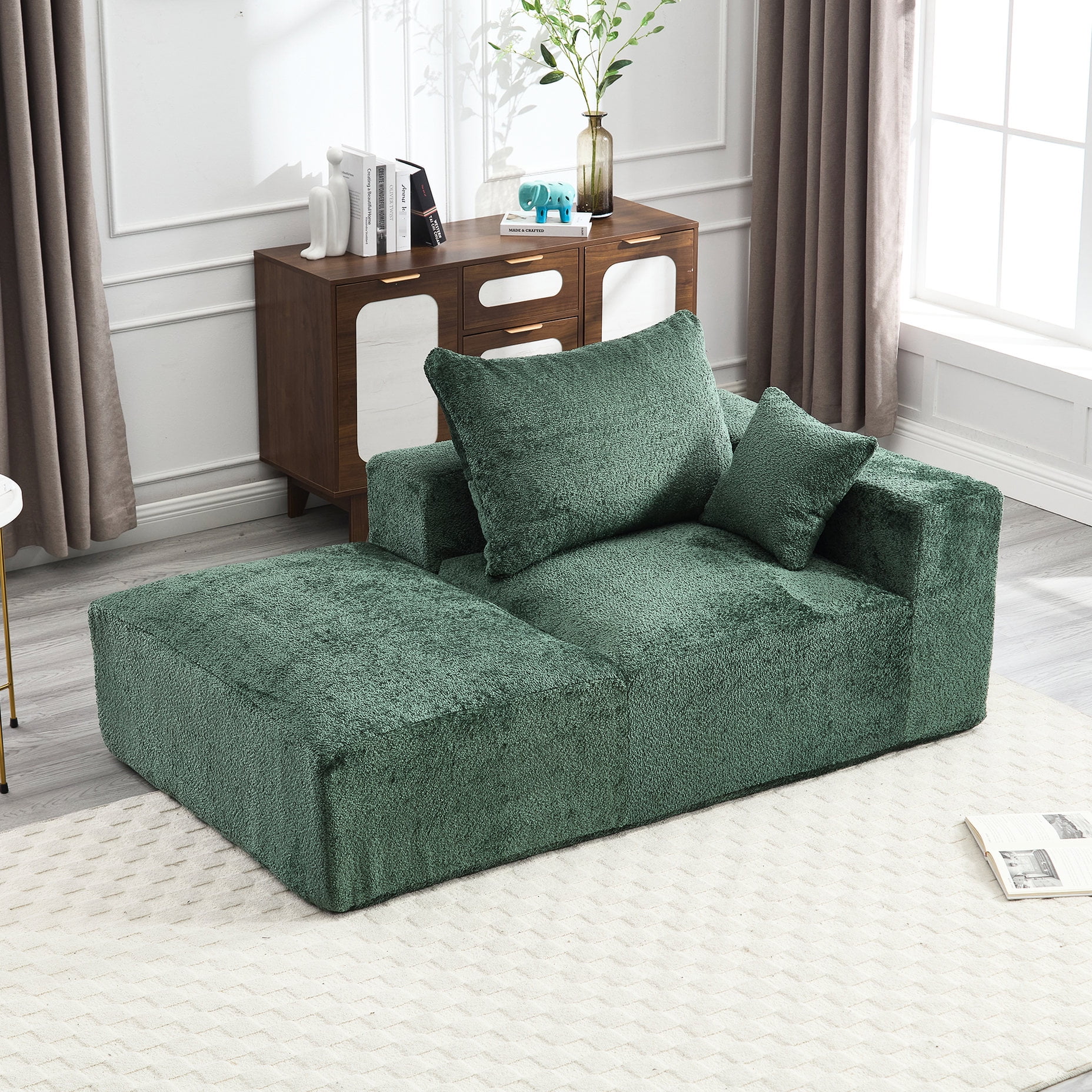 Quick Rebound 2-Seater Sofa+Chenille Upholstery”-“Short-Term Use+Fast ...