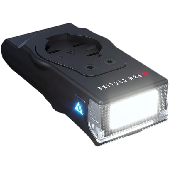 Quick Release 1000 Lumen Bike Front Light by KOM Cycling - Designed for Wahoo and Garmin Mounts with Quarter Turn - 6 Modes, Top or Bottom Mounting, 30 Degree Hinge
