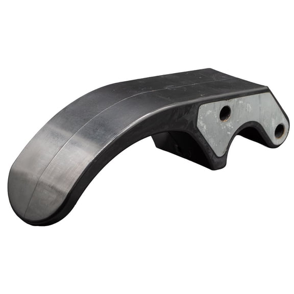 Quick Release 3" Flexible Rubber Upright Tarp Stop - Rubber Stopper Pre-drilled Holes for Pin Attachment - Black and Silver