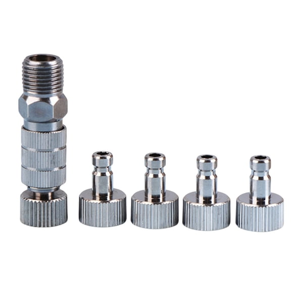 Quick Release Airbrush Adapter Coupler Set 5 Male and Female 1/8 Inch Fittings for Connecting Multiple Airbrushes to Air Hose