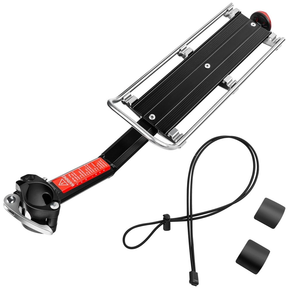 Quick - Release Aluminum Alloy Bike Cargo Rack. 20 Lbs Capacity. Universal for Mountain & Fat Bikes, Ideal Bicycle Luggage Carrier.